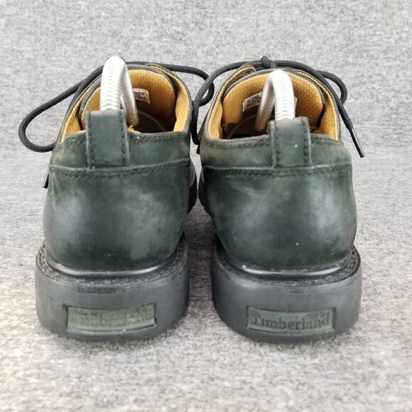 ✅Mens 8.5M VTG Timberland Black Leather Work Oxford Shoes Chunky Sole Y2K - Picture 8 of 10